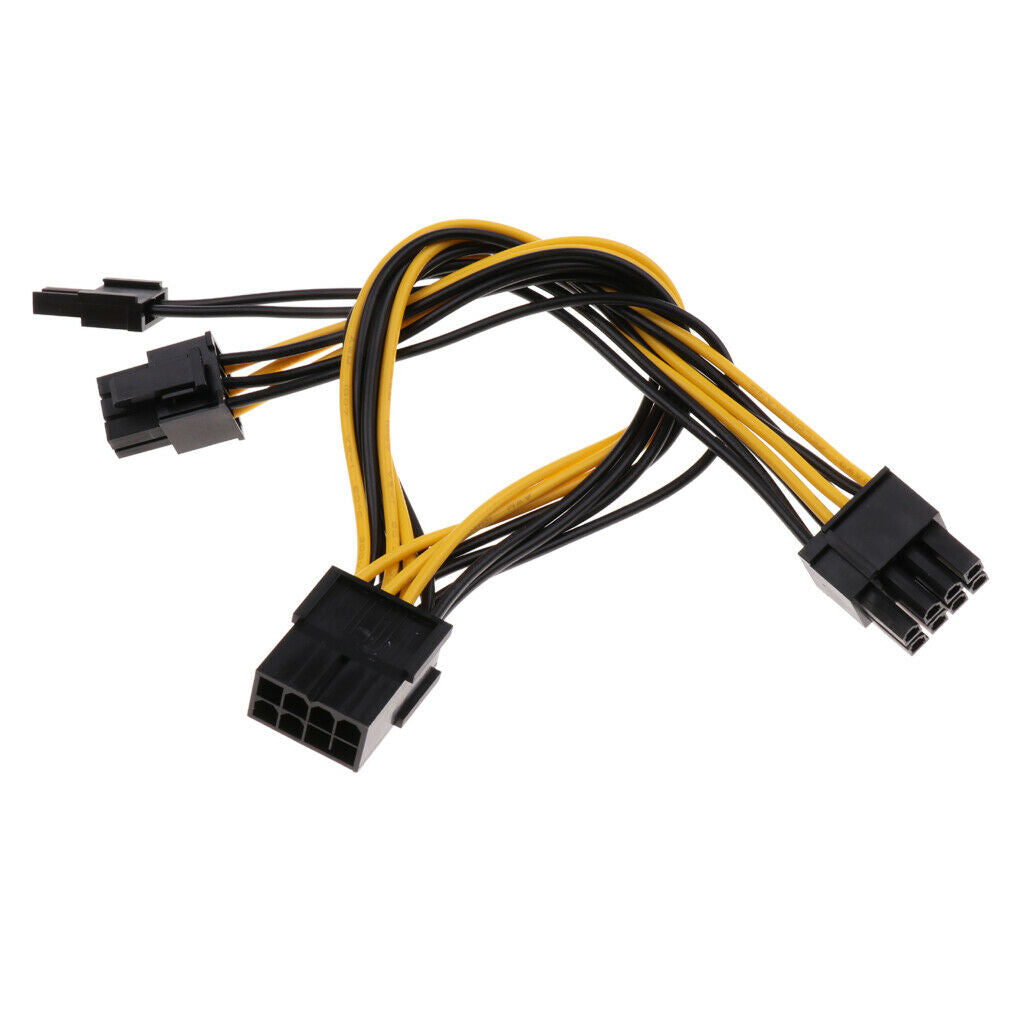 6X PCI-e  Female to Dual 8 (6+2pin)pin Male Graphics Video Card Power Extension