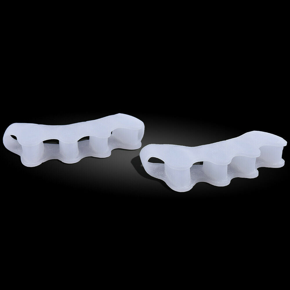 2X Silicone Gel Toe Spacer Separator Straightener Spreader Bunion Pain Relief ~
