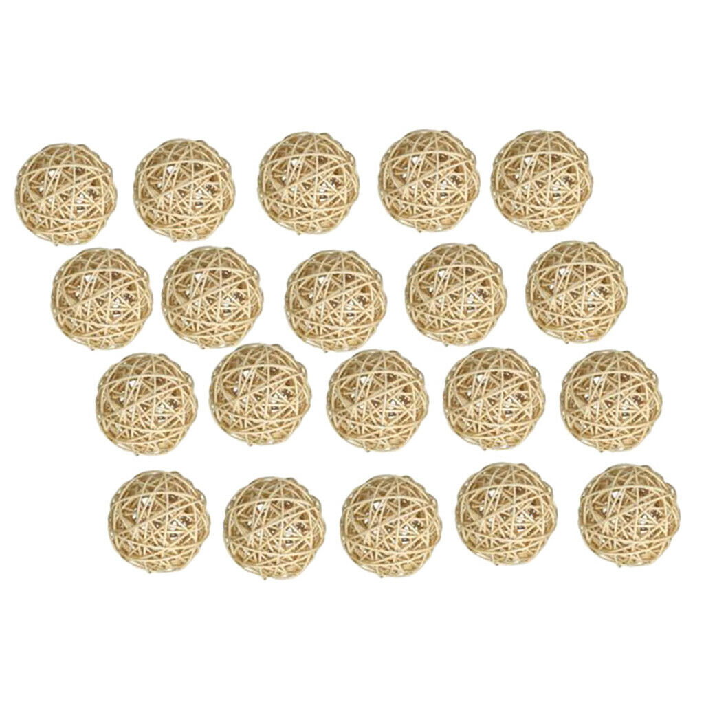 20pcs Wicker Rattan Balls, Garden,Wedding,Party Decorative Craft,Vase Filler