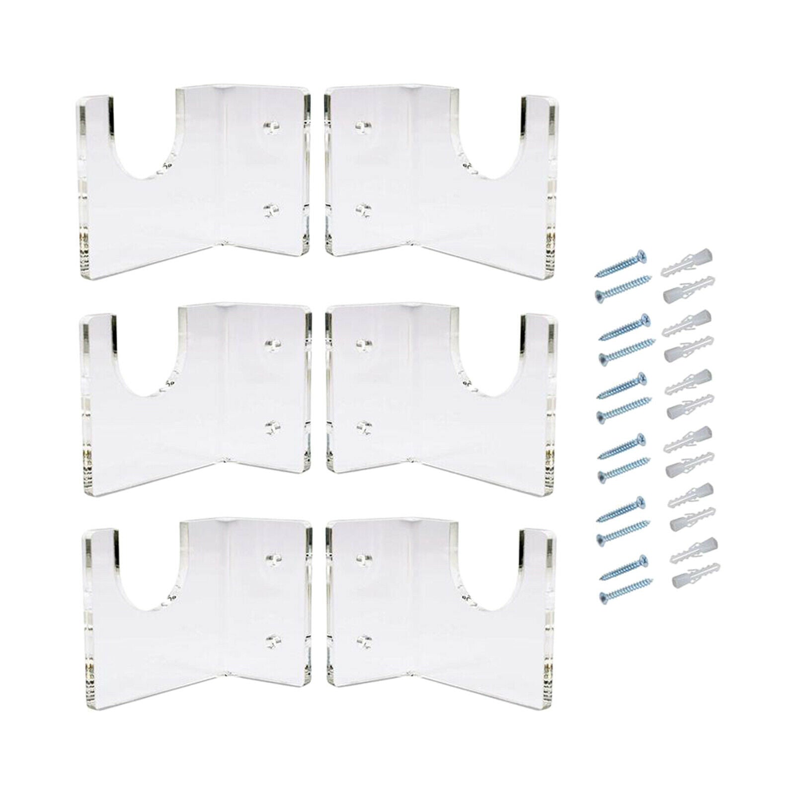 3 Sets Fishing Rod Holder Horizontal Wall Rack Display for Boat Garage Cabin