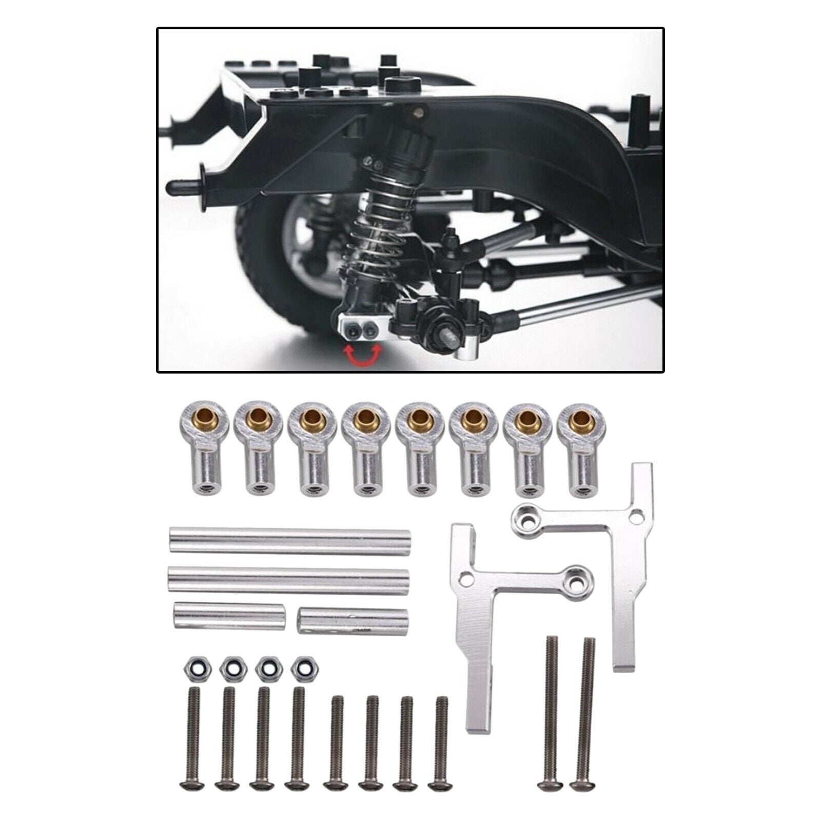 1:10 Link Rod End Set Replacement Parts for Tamiya CC01 Car Buggy DIY Parts
