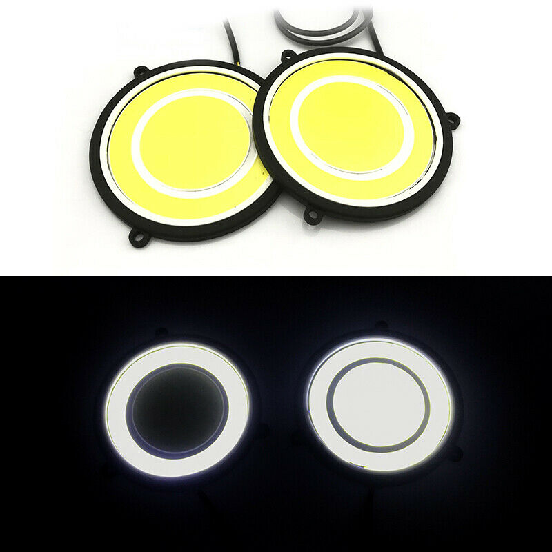2PCS 5 inch Car Daytime Running Light Round Shape White LED COB Driving Fog Lamp