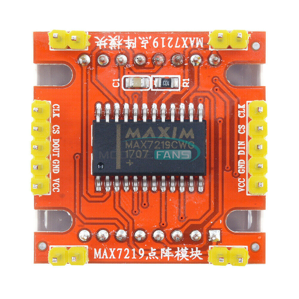 MAX7219 LED Dot Matrix Arduino Microcontroller Display Module Control 5V/3.3V