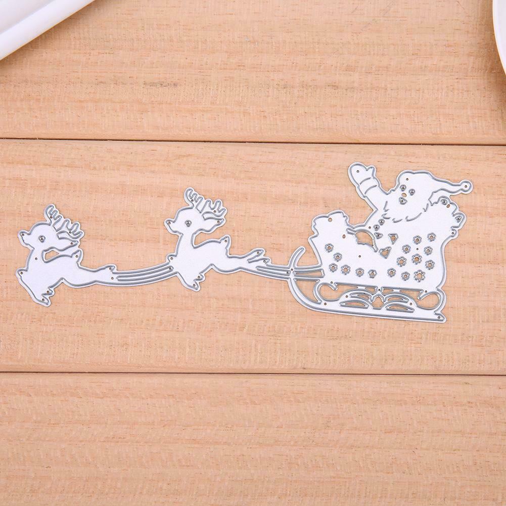 Santa Sled Metal Cutting Die Stencil DIY Scrapbooking Album Embossing Craft @