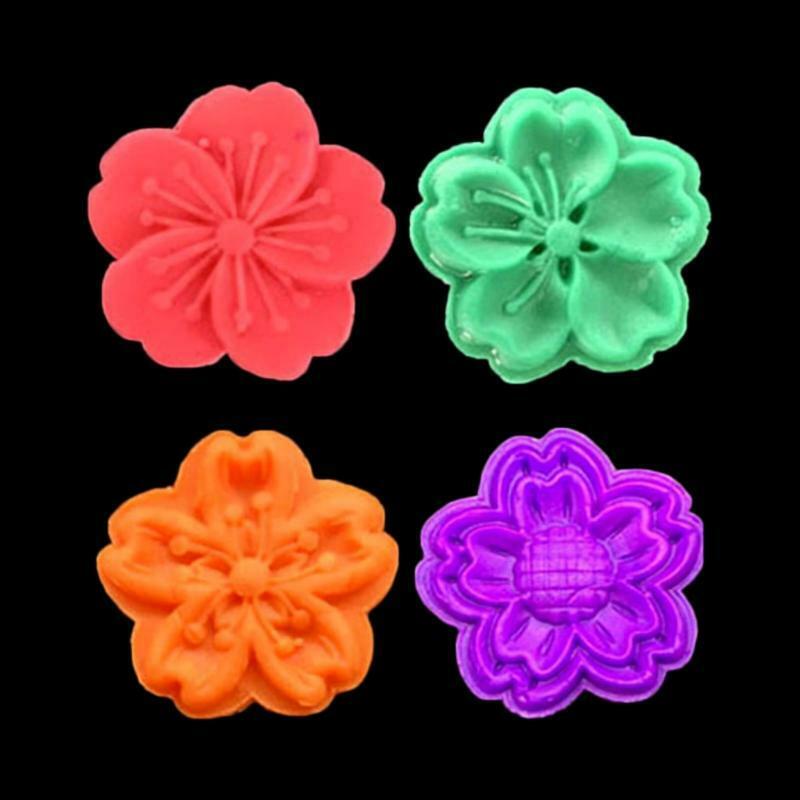 50g Plum Flower Shape Pastry Moon Cake Cakes Molds Mooncake Cookie Mould Cutters