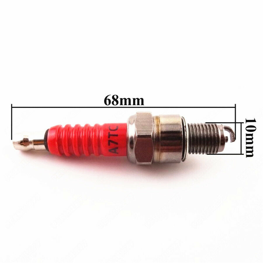 Motorcycle Wiring Harness Kill Switch Ignition Coil CDI Spark Plug Set 50-150cc