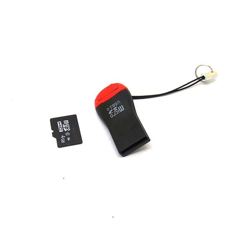 2pcs easy carry key ring USB 2.0 TF Memory Card Reader MicroSD Micro SD T-Flash