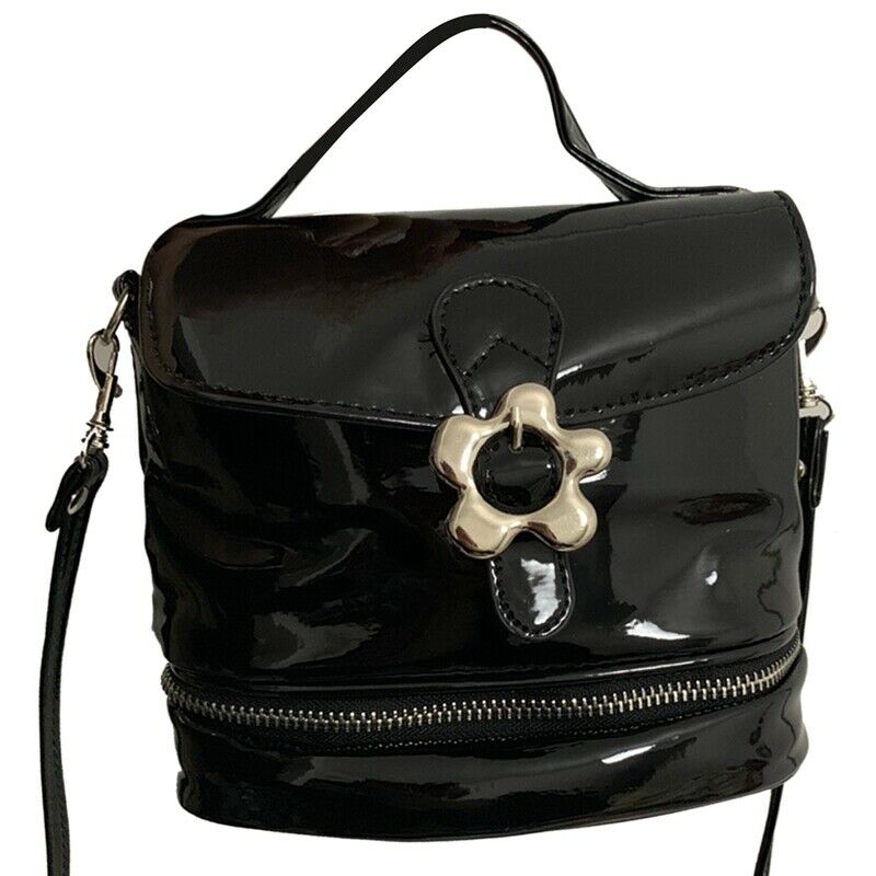 Bags for Women,PU Leather Mini Shoulder Bag,Retro Handbag with Flower DesignS2E3