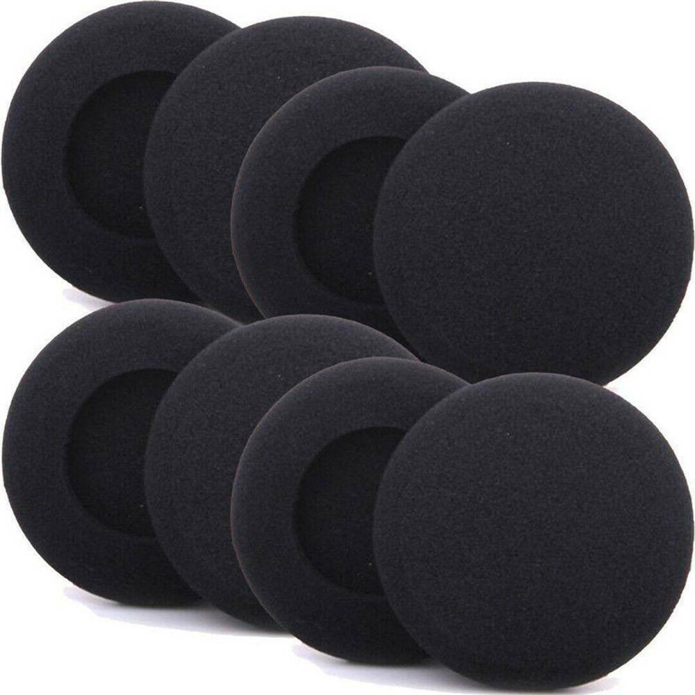 10x 50mm Headphone Earphone Sponge Ear Pad Foam Cover Caps Black