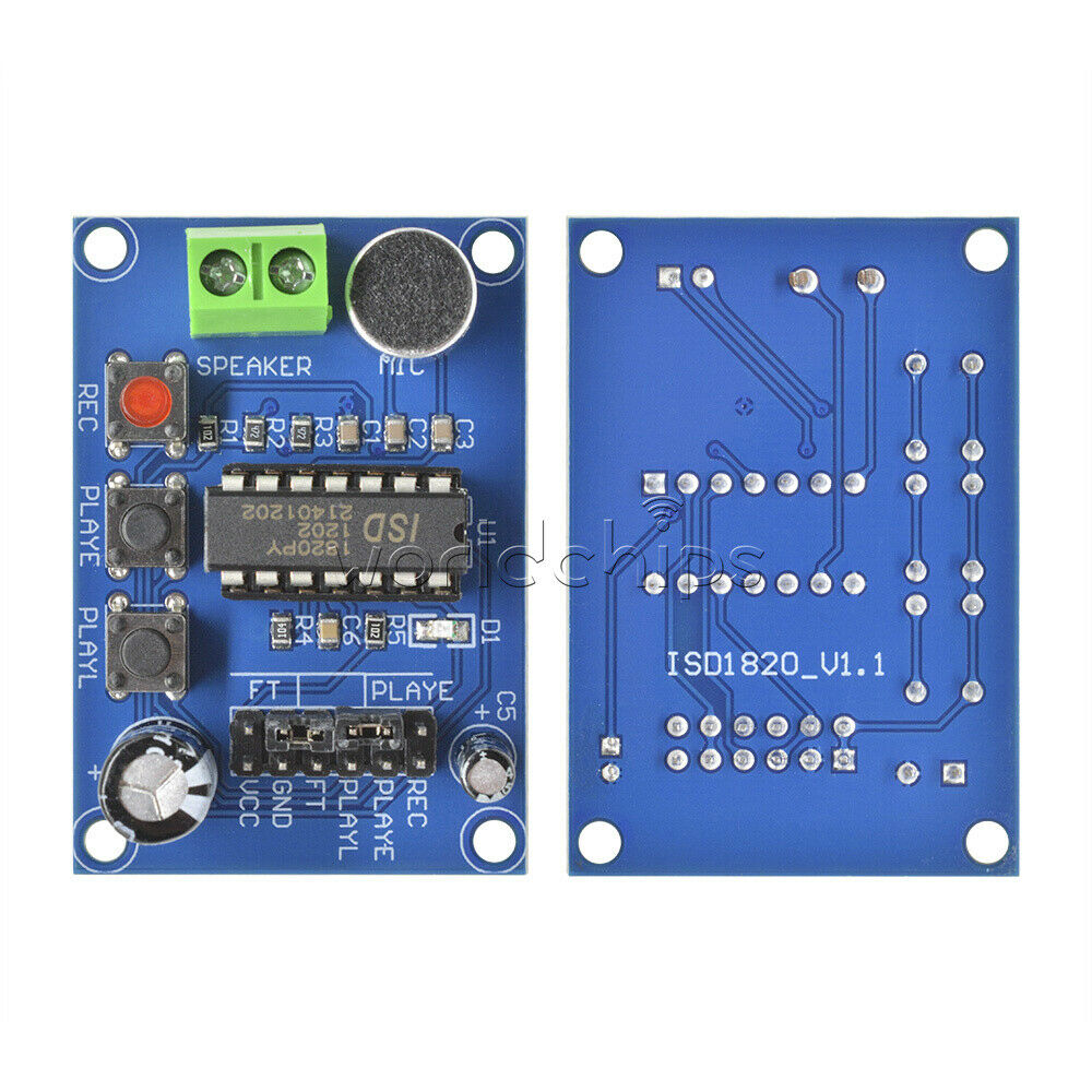 Voice Sound Board Recording ISD1820 Recorder Playback Module On-board Microphone