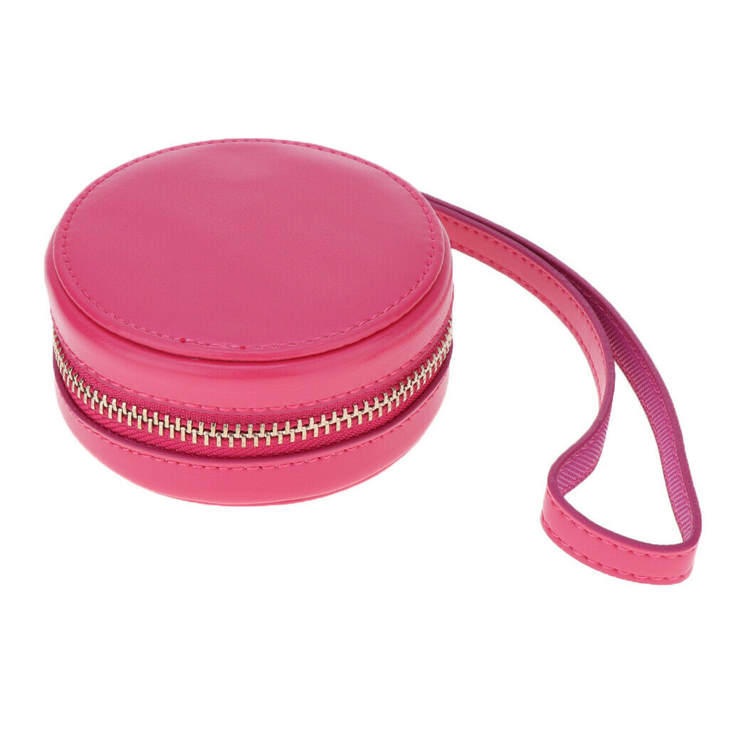 Beauty PU Leather Compact Case with Strap Red Universal for Mini Camera