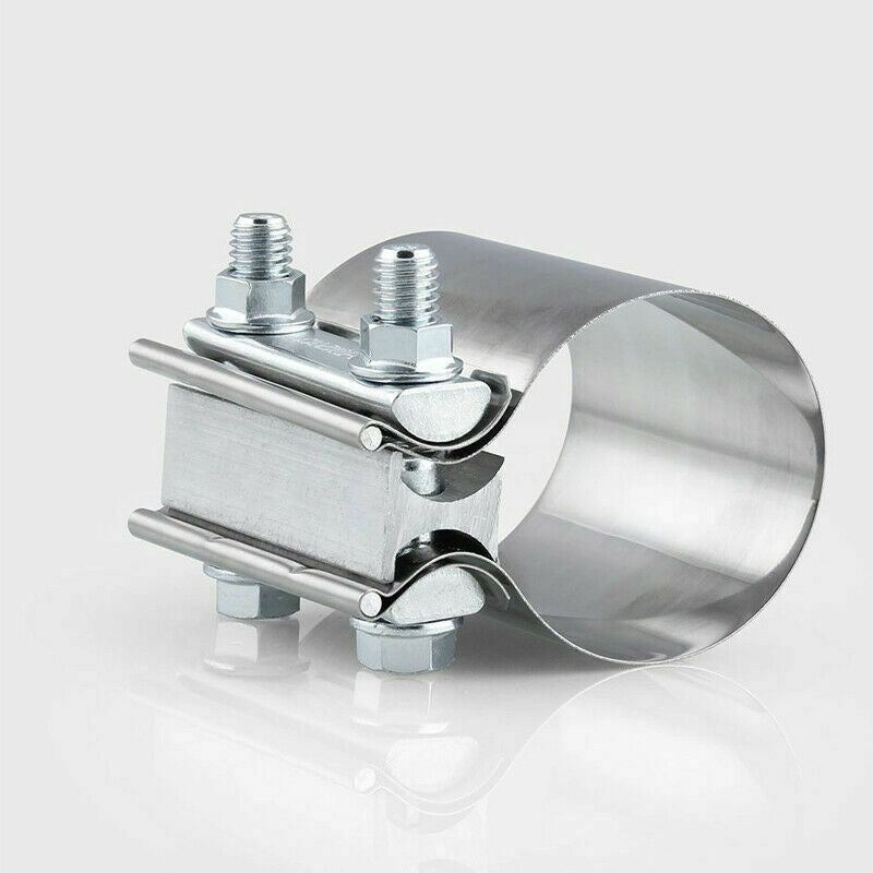 Modification StainlessSteel 2.5inch 63mm Car Exhaust Pipe Clamp Tip Hoop Fitting