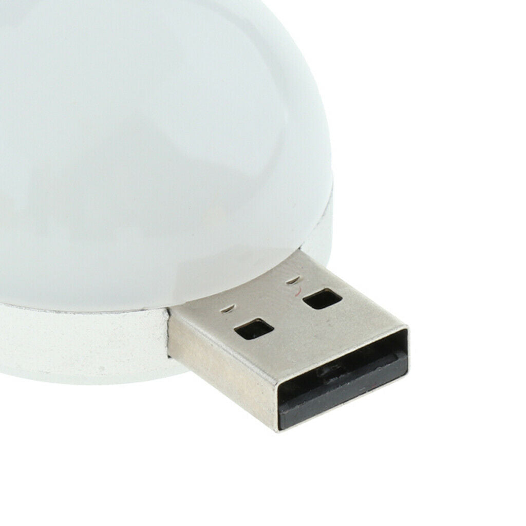 USB LED Rounded Night Lamp for Bedroom Table Tent Reading White Color