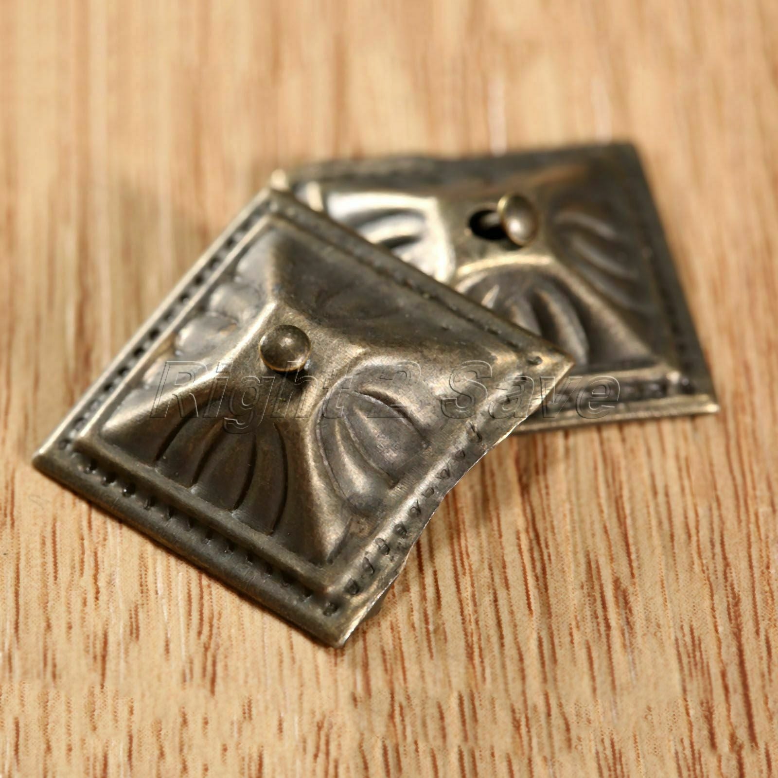 Retro Square Jewlery Box Upholstery Nail Closet Desk Drawer Tack Studs 10pcs