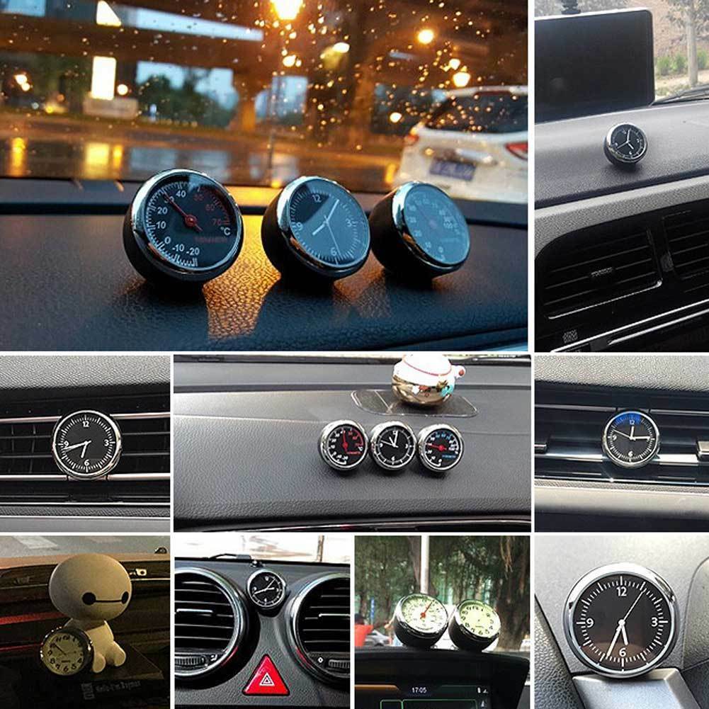 Steel Car Temperature Thermometer Meter Dashboard Table Ornament Decoration New