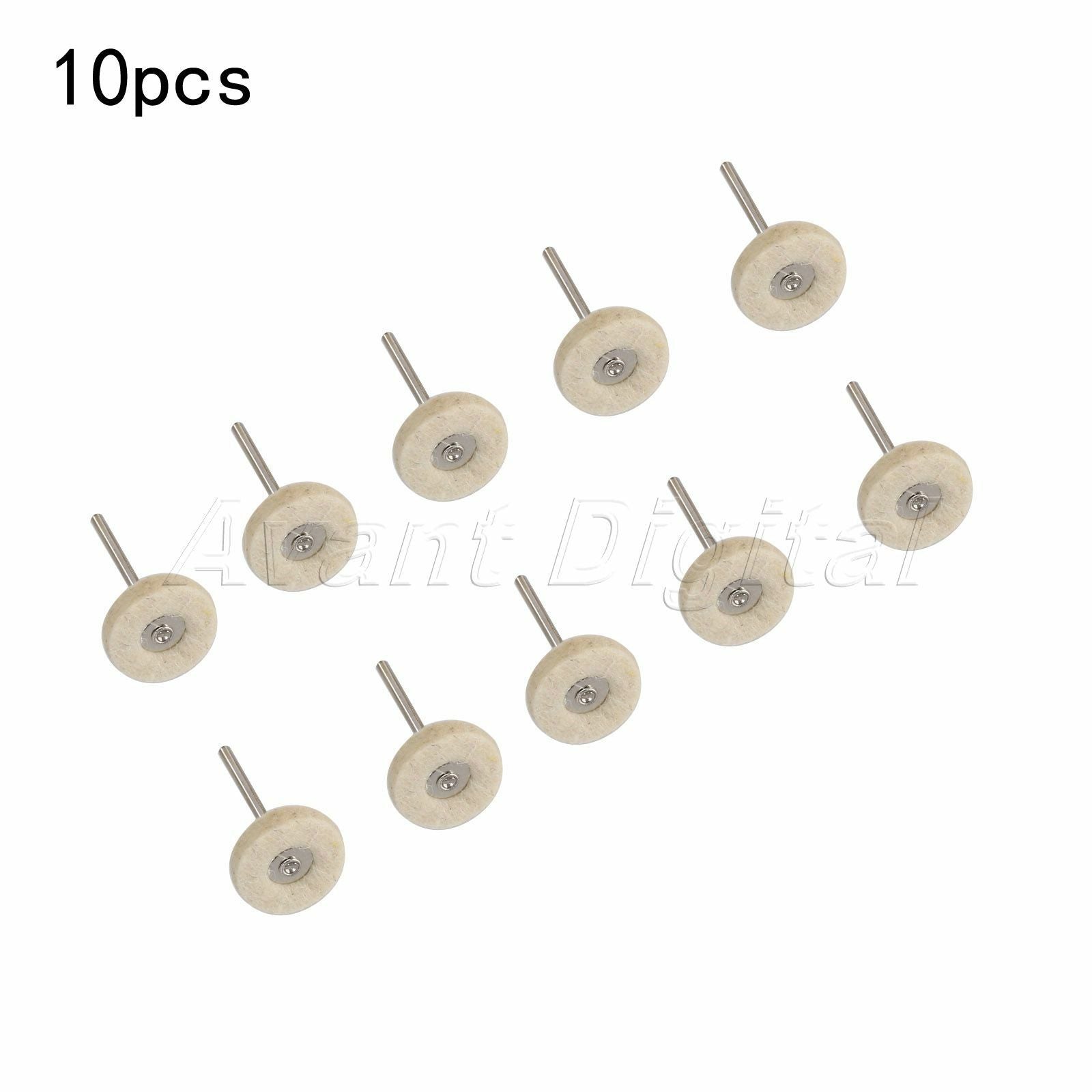 10PCS Buffing Drill Wool Felt Grinder Polish Wheel Pad Brushes For Rotary Tool