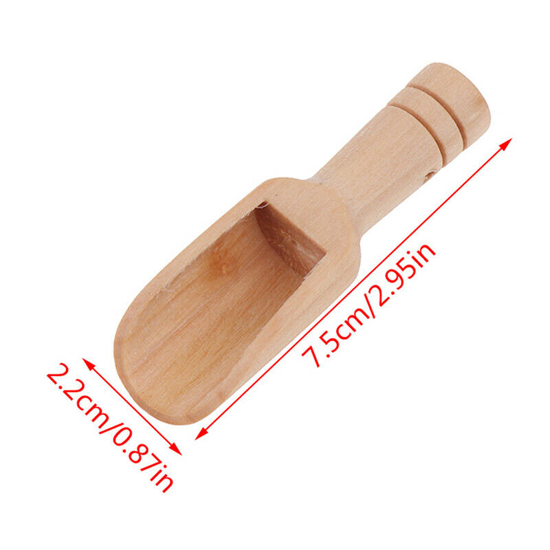 4PCS Wooden&Mini Spoon Spice Spoon Sugar Tea Coffee Scoop Small Condiment.l8