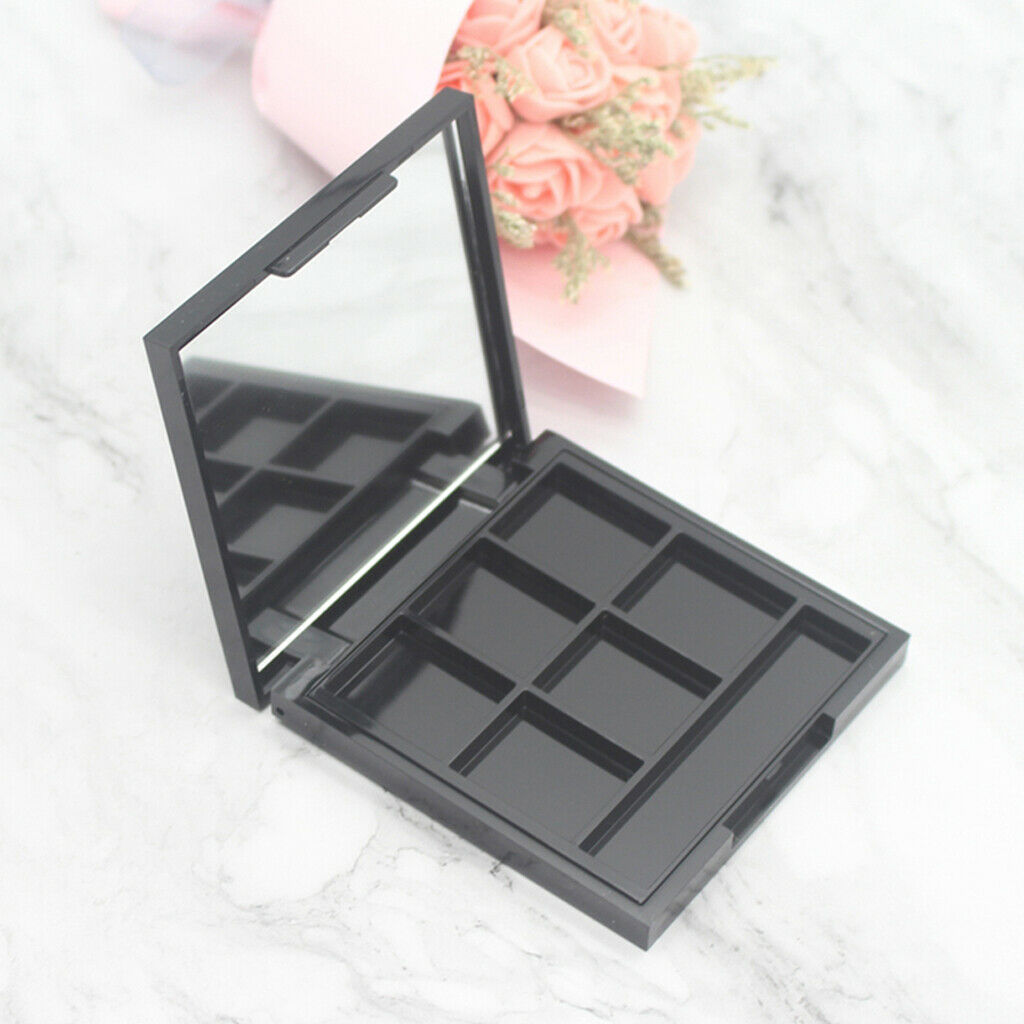 Pack of 2 6 Slots Plastic Eyeshadow Palette Tray DIY Eye Shadow Powder Case