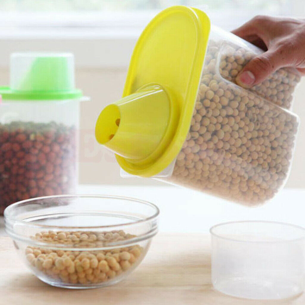 Kitchen Pasta Cereal Dispenser Store 1.9L Food Storage Box Safe Containers