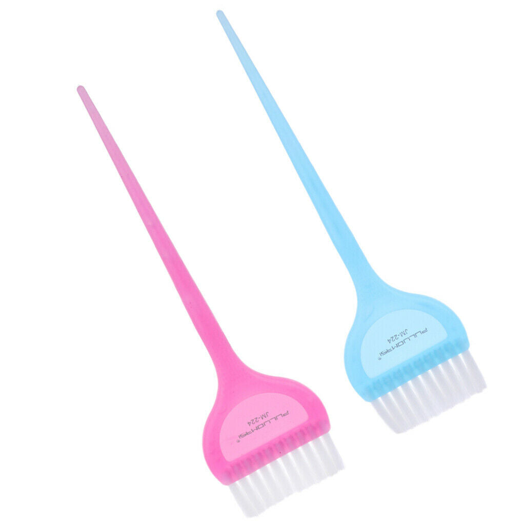2 X Plastic Hair Dye Tint Coloring Brush Hairdressing Tool Hair Highlighting