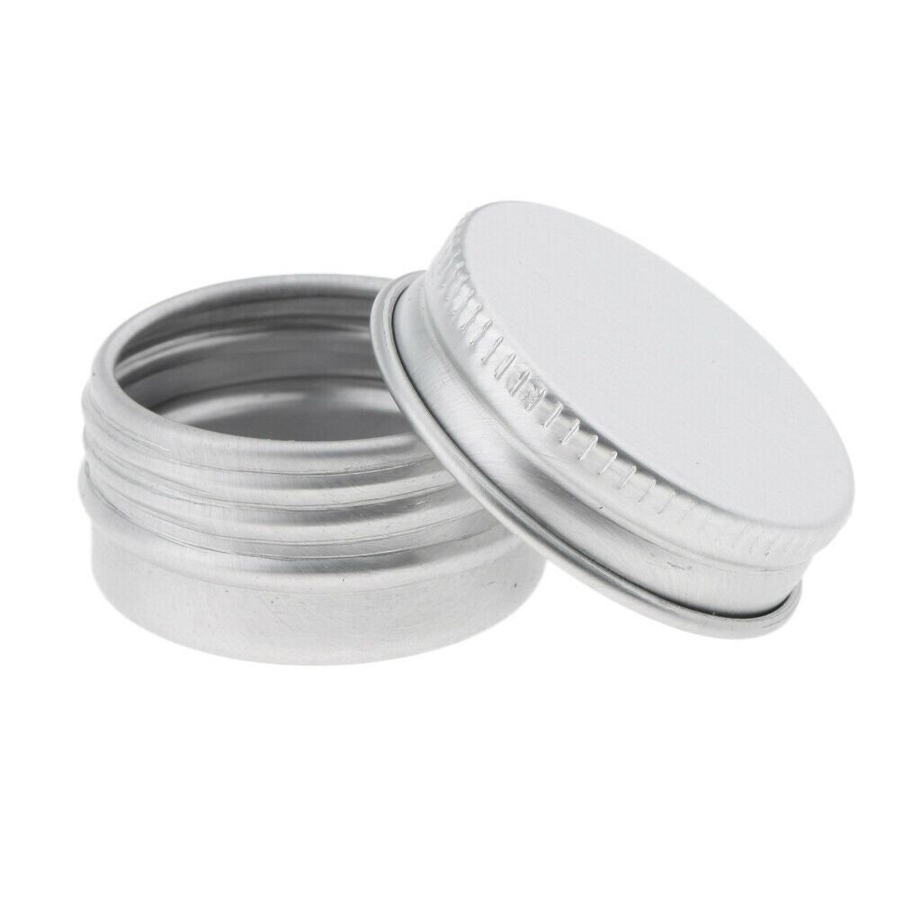 10x Aluminium Lip Balm Tins Screw Lid Powder Gadget Jars Containers Pots