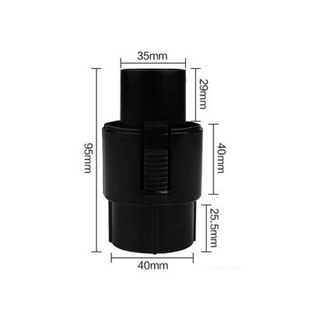 2X Vacuum Cleaner Brush Nozzle Hose Connector Adapter 35mm/40mm Black