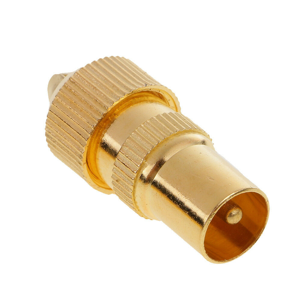 10x TV Antenna Aerial Male Connectors Coaxial RF Cable Plug Grip End Adapter