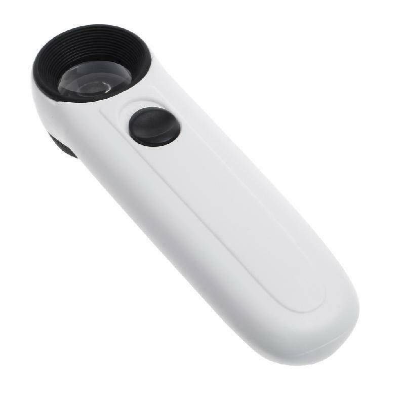 40x LED Light Magnifier Magnifying Glass Jeweler Loupe Watch Loop Repair White