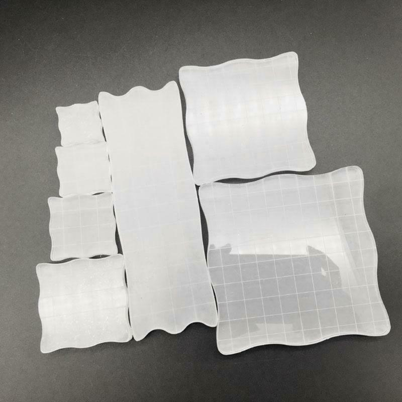 7pcs Transparent Acrylic Clear Stamp Block Pad Scrapbooking DIY Handmade Tool