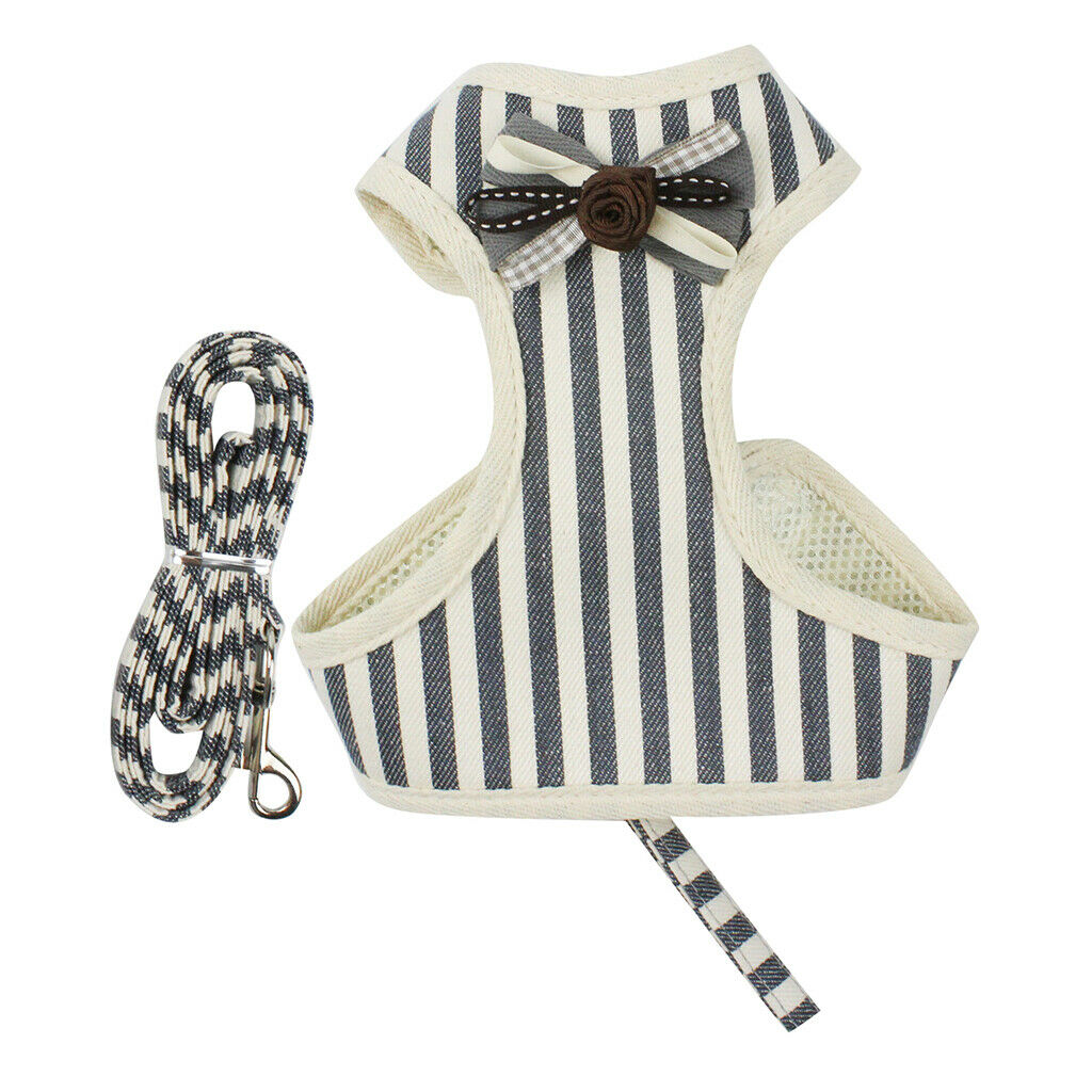 Fabric Pet Dog Walking Vest Harness Puppy Leash Training Collar Gray - XL