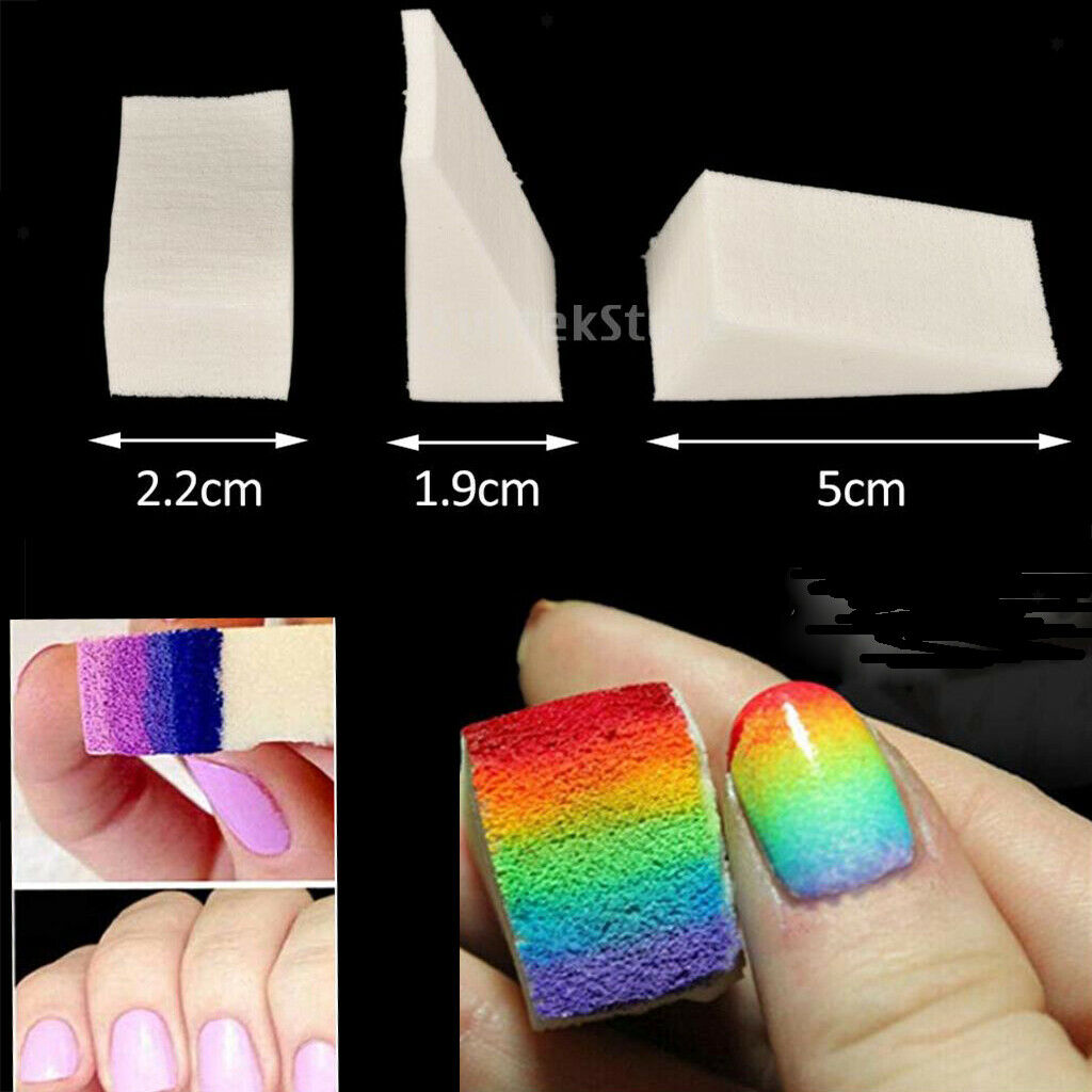 50 pieces nail art stamps stamping sponges nail polish gradient nails manicure