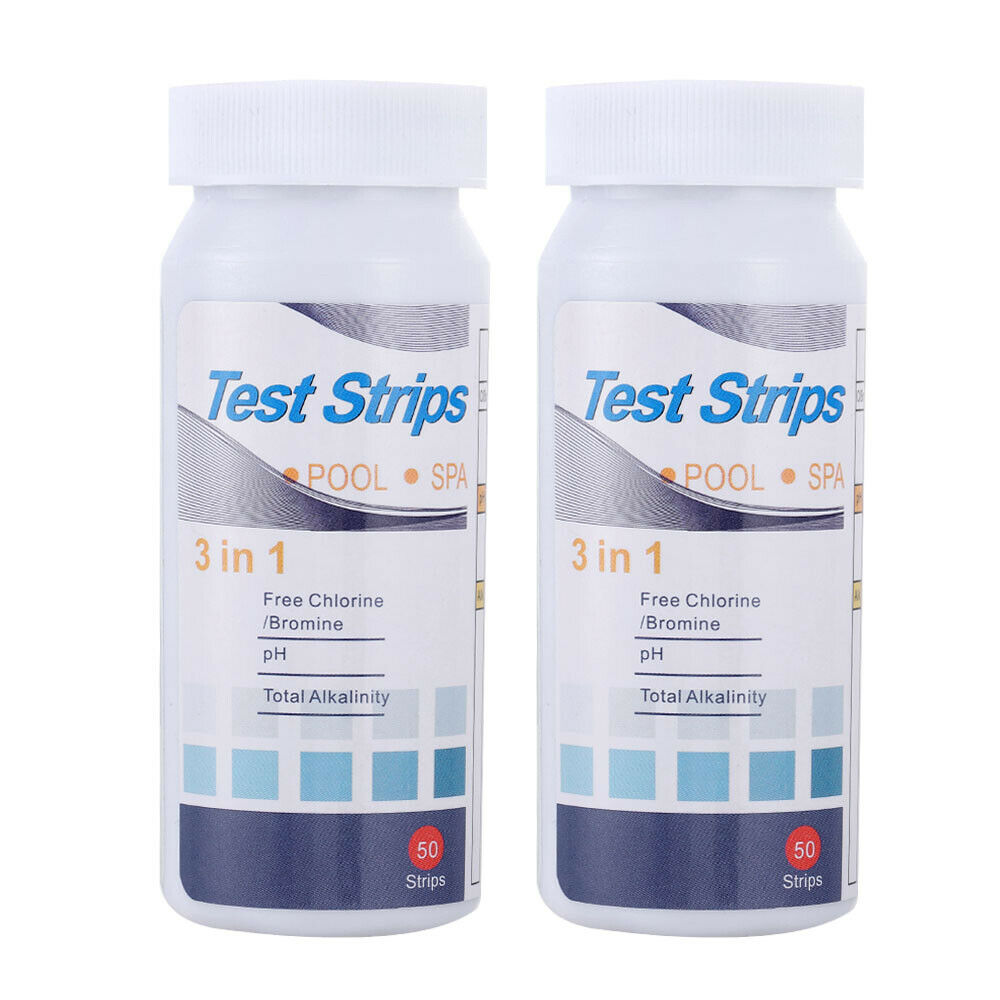 100Pcs PH Chlorine Dip Test Strips Hot Tub SPA Swimming Pool Tester Paper US ~