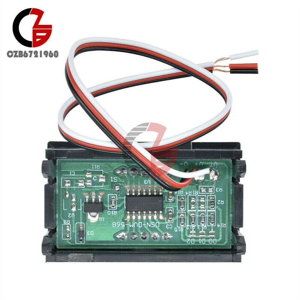 10PCS Three Wires Mini Red LED Display Panel Meter Digital Voltmeter DC 0V~99.9V