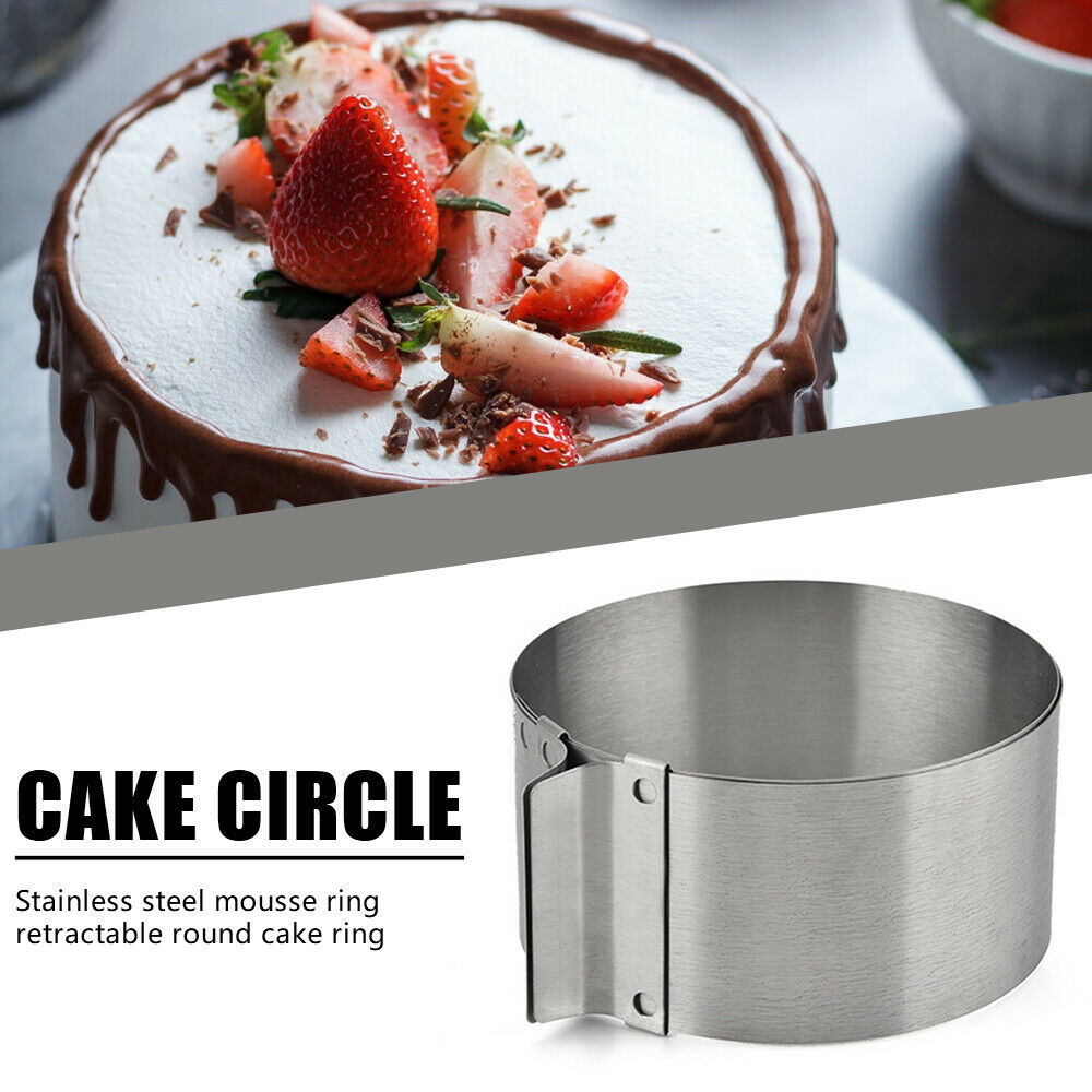 Adjustable Cake Ring Mold 6 to 12 Inch Stainless Steel Mousse Ring Pastry LIN