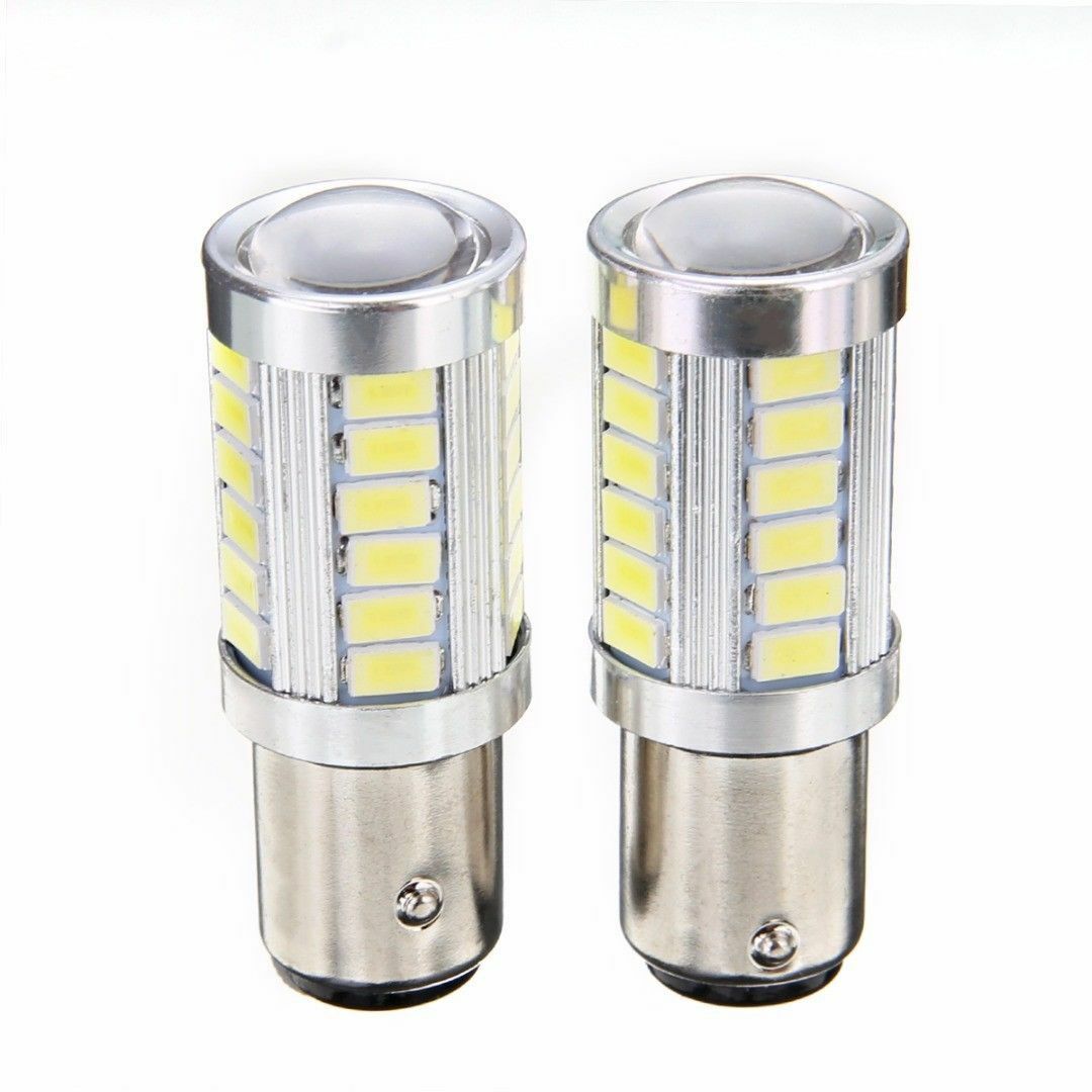 2x 12V BA15D P21W 1157 33SMD LED Car Backup Reverse Head Light CANBUS Bulb Lamp