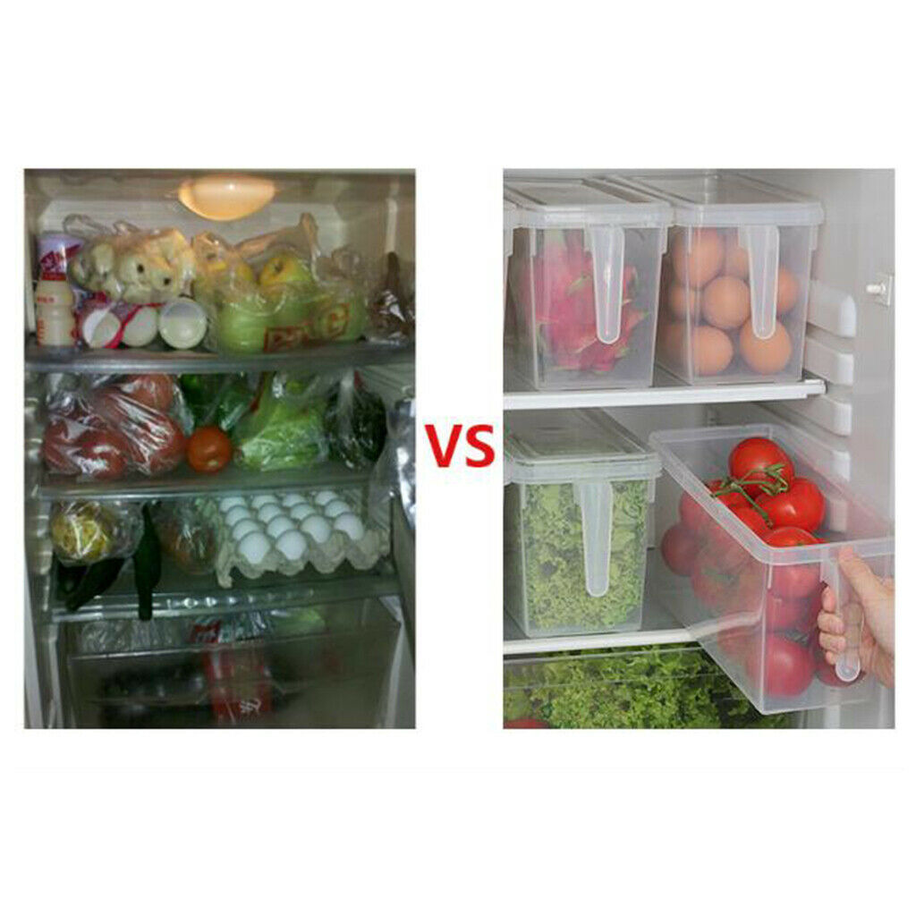 Plastic Storage Box Kitchen Fridge Organizer Fresh Egg Sugar Vegetable