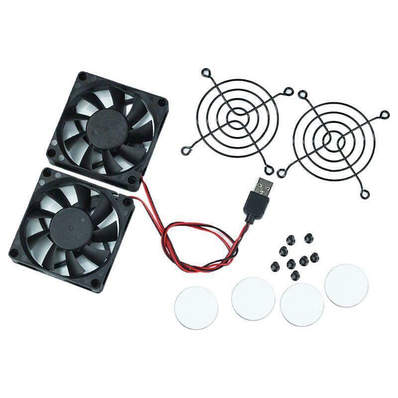 1Set Cooling Fan USB Fan Cooler for A-SUS RT-AC68U/AC86U/AC87U/R8000 Router