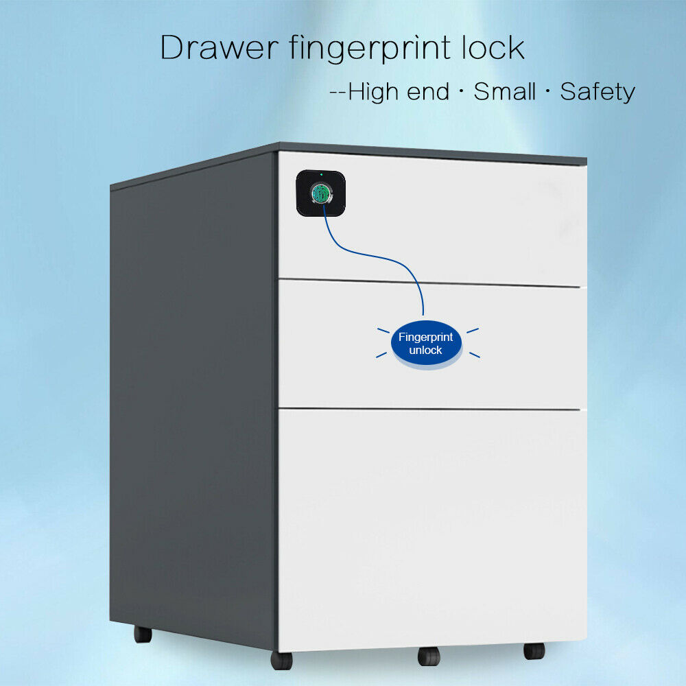 Fingerprint Drawer Lock for Triple Drawer 1 Lock 3 for Nightstand Office Cabinet