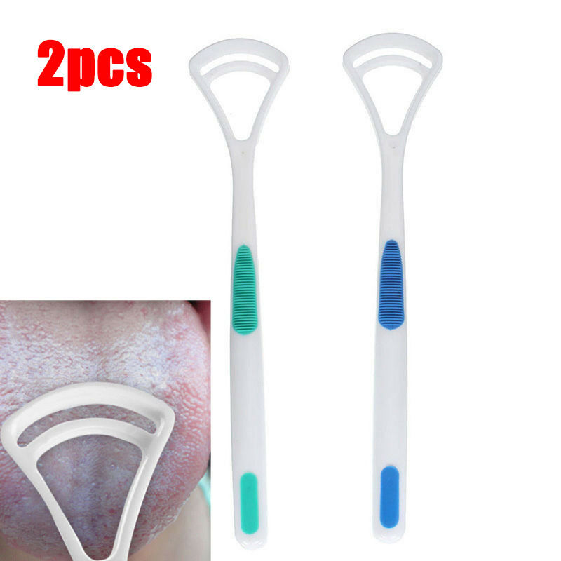 2Pcs Soft Tongue Cleaner Scraper Dental Mouth Oral Clean Heath Care Brush Tool