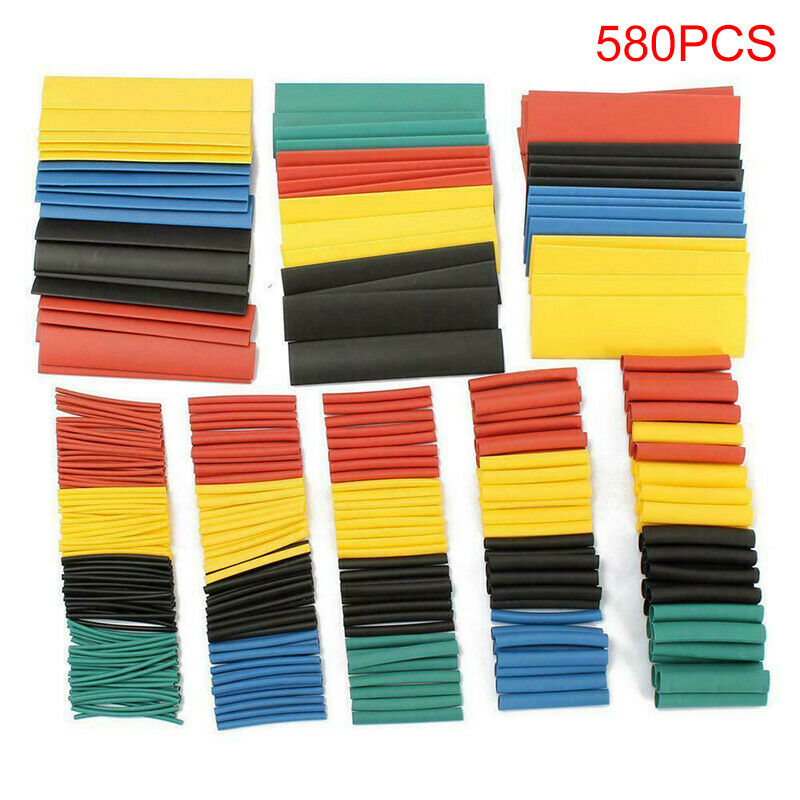 580Pcs Heat Shrink Tubing Insulation Shrinkable Tube 2:1 Wire Cable Sleeve c NC