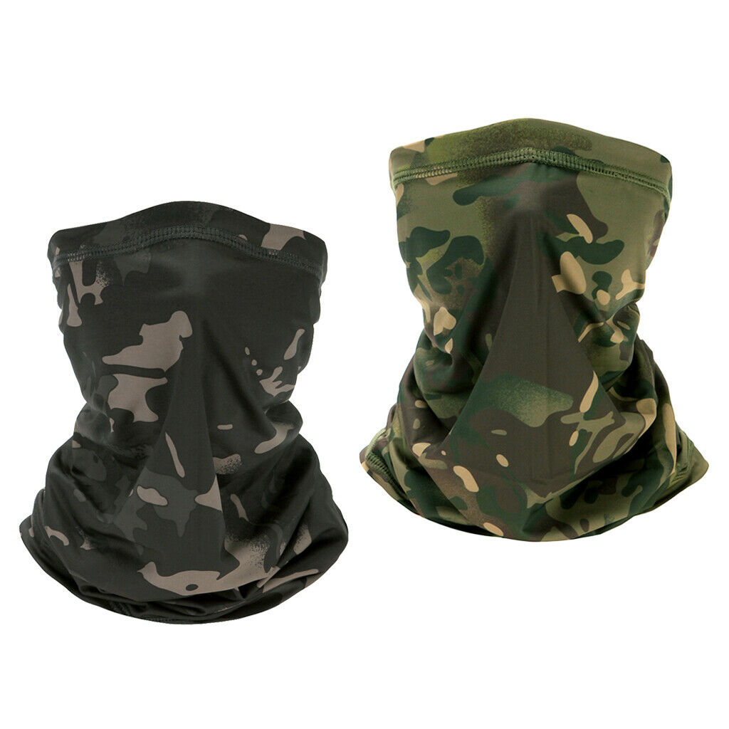 2x Sun Protection Elastic Face Scarf Hot Summer Cycling Hiking Fishing Balaclava