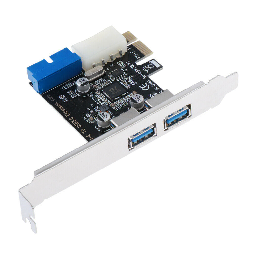 PCI-E to 2 Ports Dual USB 3.0   Expansion Card Converter 5Gbps 19 Pin
