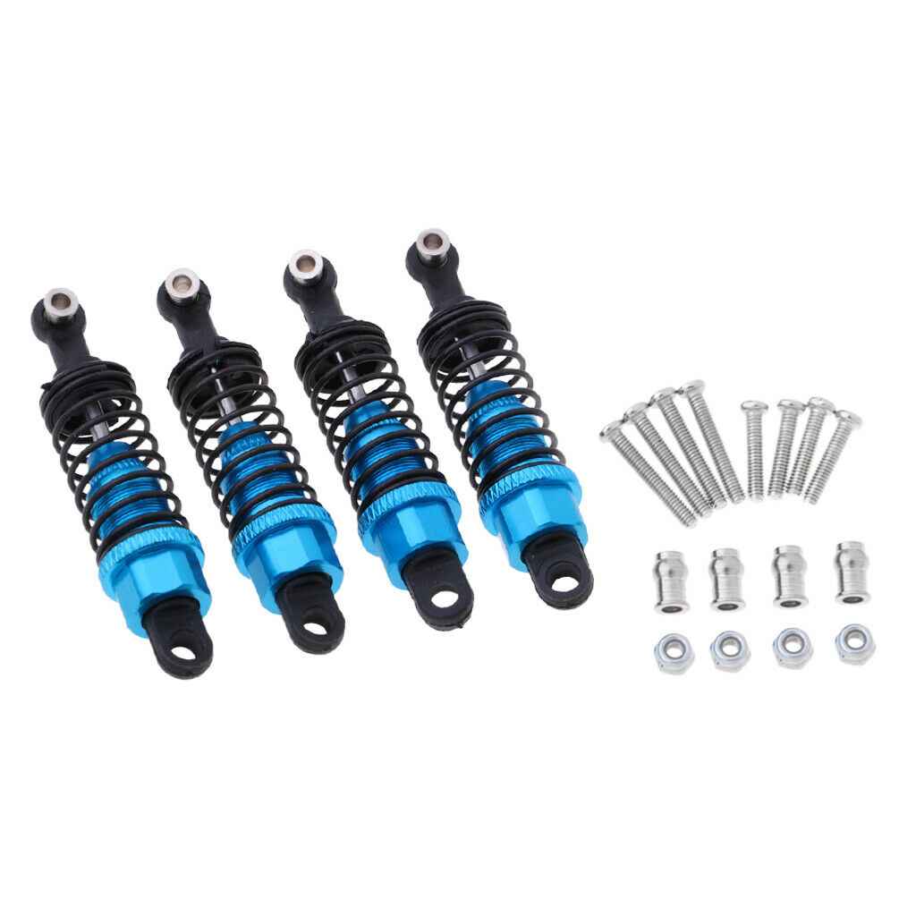 4Pcs Aluminum Alloy Front & Rear Shock Absorbers for WPL C14 C24 Truck Blue