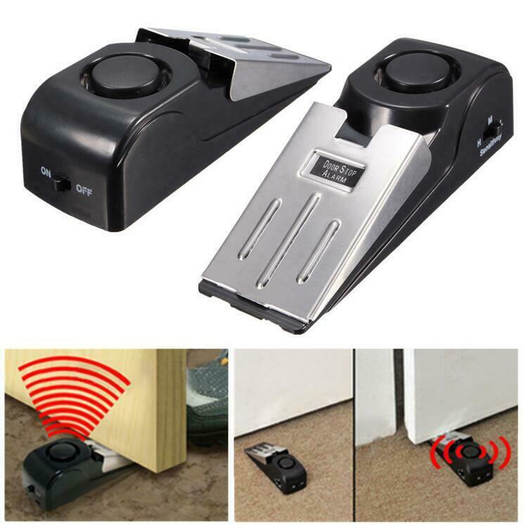 120 dB 9V Door Stopper Alarm Alertor Wedge Anti Burglar Warning Security Beeper