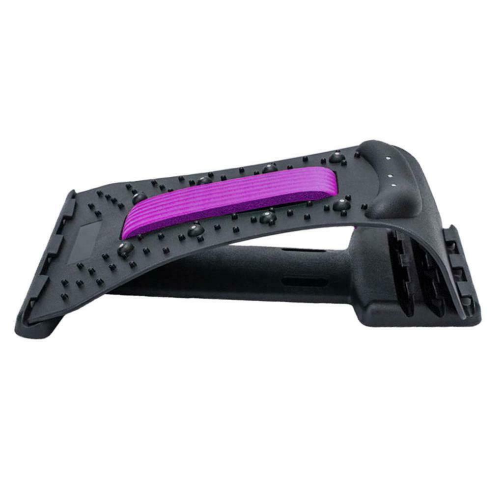 ABS Magnetic Therapy Neck Spine Massager Stretcher Stretch Tool purple black