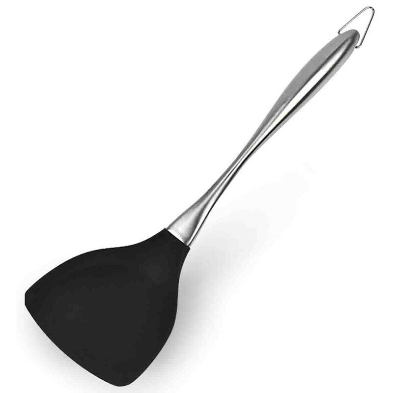 Honglida Premium Silicone Wok Turner BPA Free 600 Fahrenheit Spatula StainleM6N2