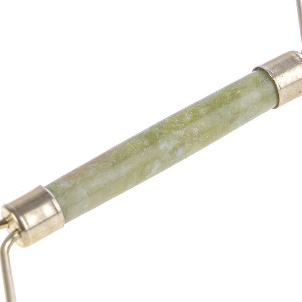 Natural jade stone face massager rollers spa head neck body facial tools .l8