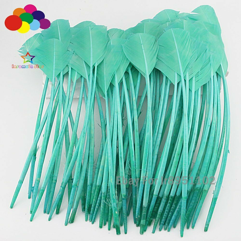 Mint 100 pcs 28-35cm turkey wing feathers 11-14inch Plume making Carnival Decor