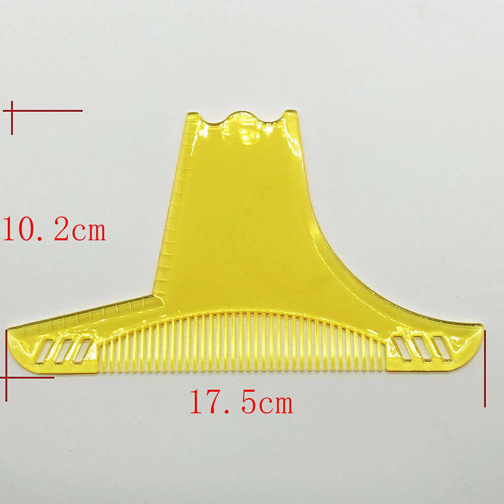Beard Shaping Styling Template Shaving Tool Beard Combs Razors Yellow
