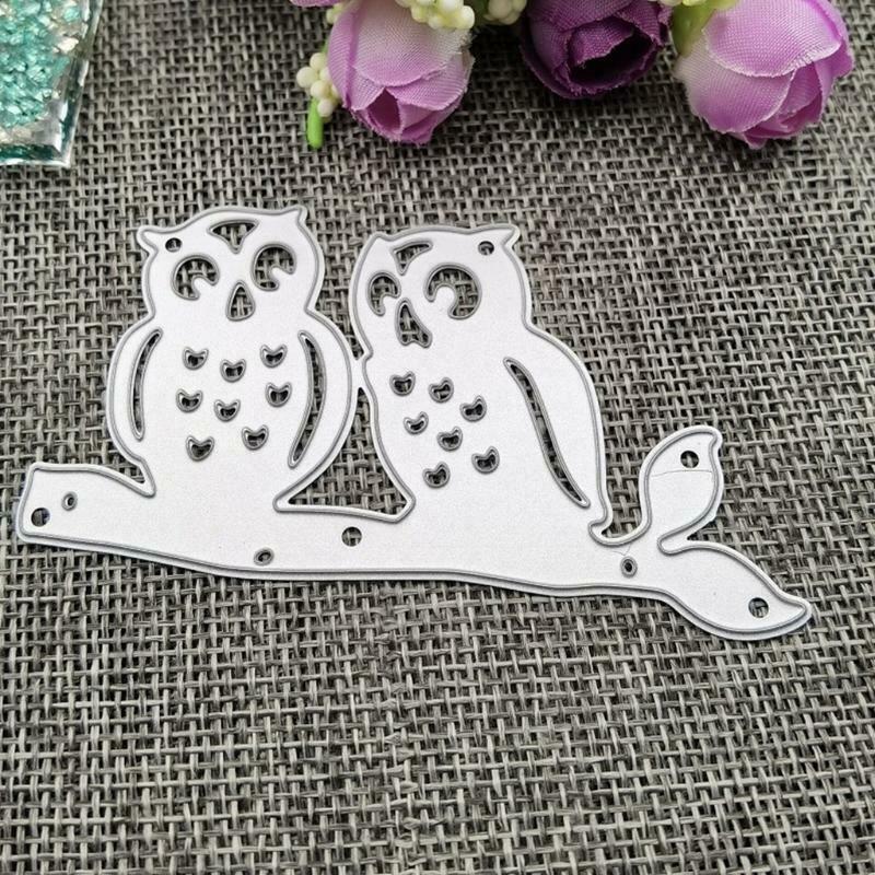 Owls Metal Cutting Dies Stencils DIY Scrapbooking Album Paper Card Template Mold